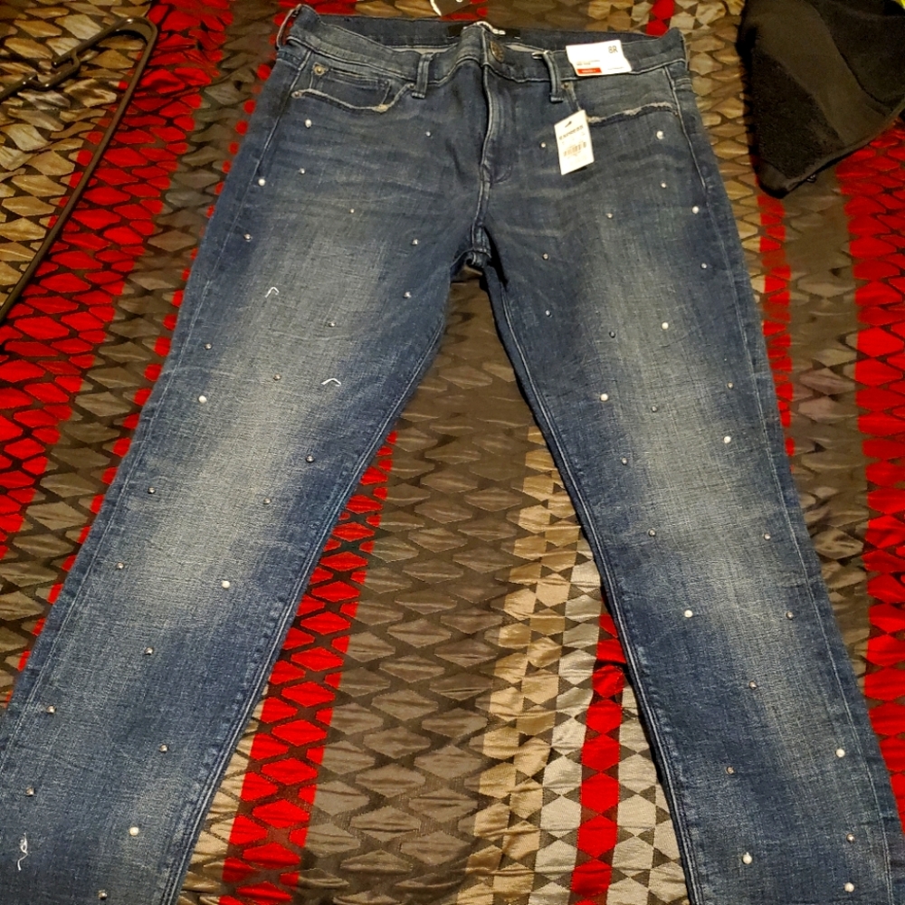 Express mid rise ankle leggings size 8